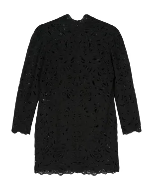 ISABEL MARANT ダフネ ブロデリエ・アングレーズ ミニドレス - ブラック - サムネイル2