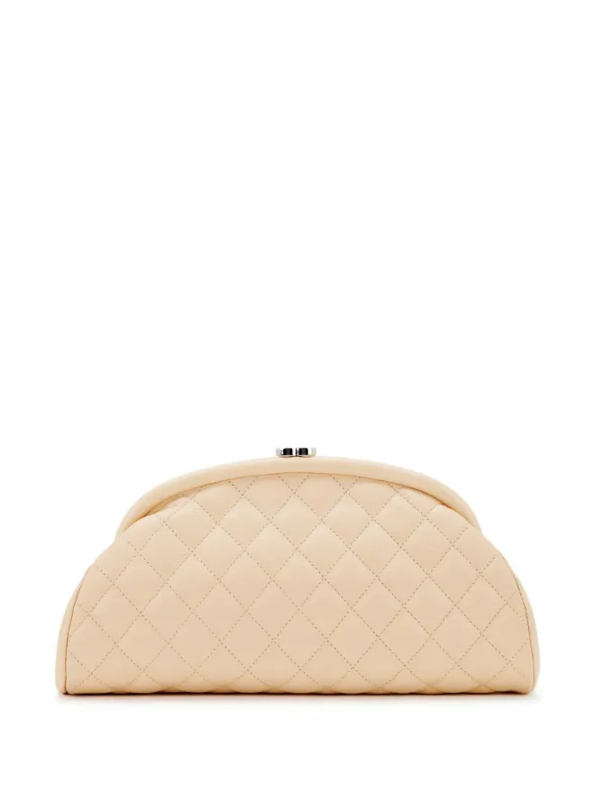 CHANEL Pre-Owned CHANEL ビンテージ ダイヤモンドキルテッド クラッチバッグ - ニュートラルカラーの商品画像