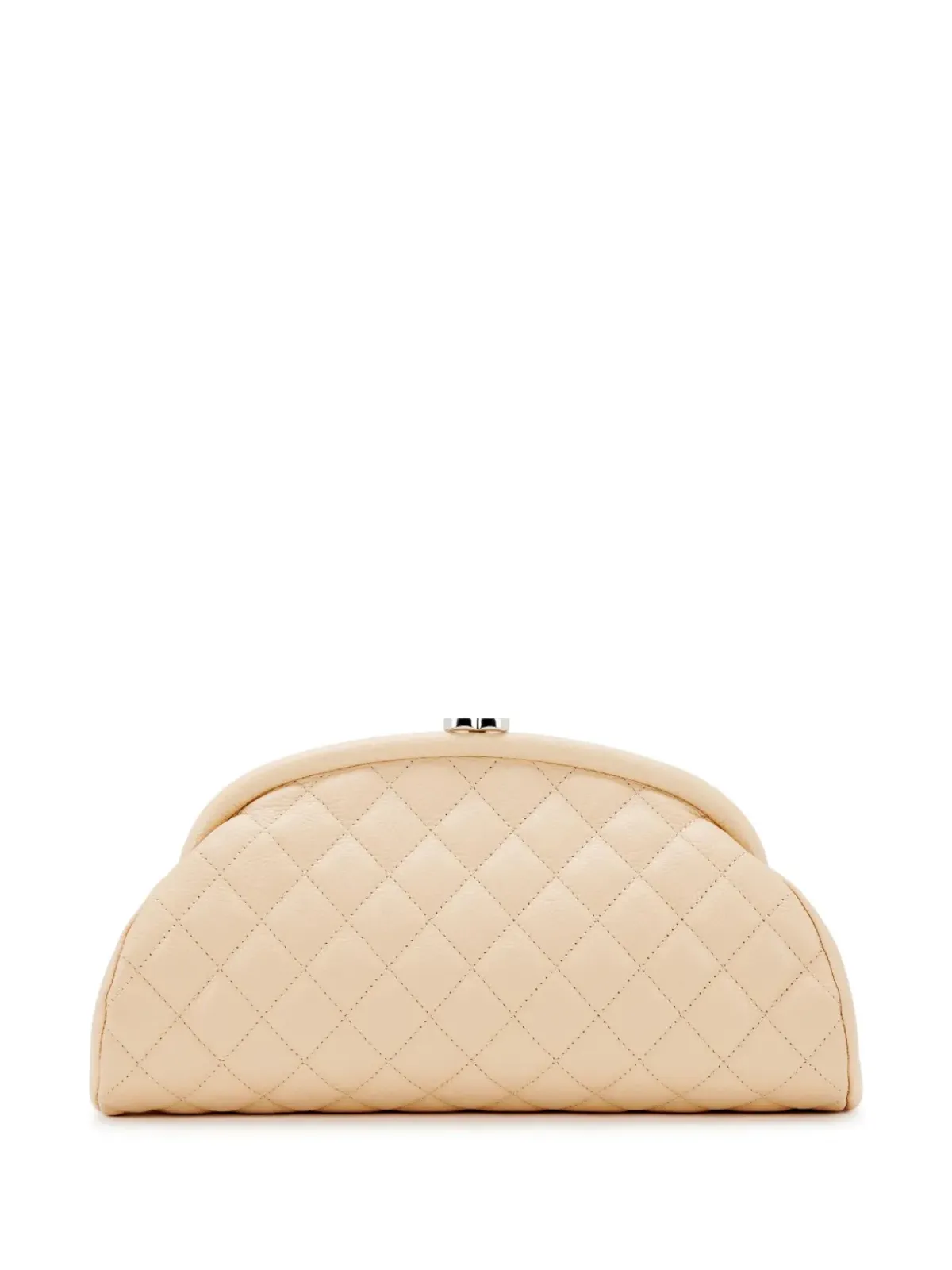 CHANEL ビンテージ ダイヤモンドキルテッド クラッチバッグ - ニュートラルカラー - 画像2