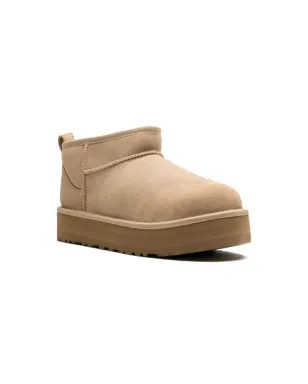 UGG Kids クラシック・ウルトラ・ミニ・プラットフォーム ブーツ - Sand - サムネイル1