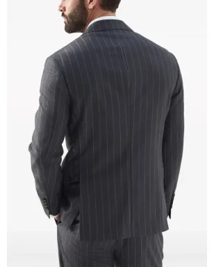 Brunello Cucinelli チョークストライプ ウール ブレザー - サムネイル4