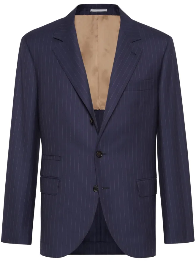 Brunello Cucinelli Brunello Cucinelli ピンストライプ ヴァージンウール ブレザーの商品画像