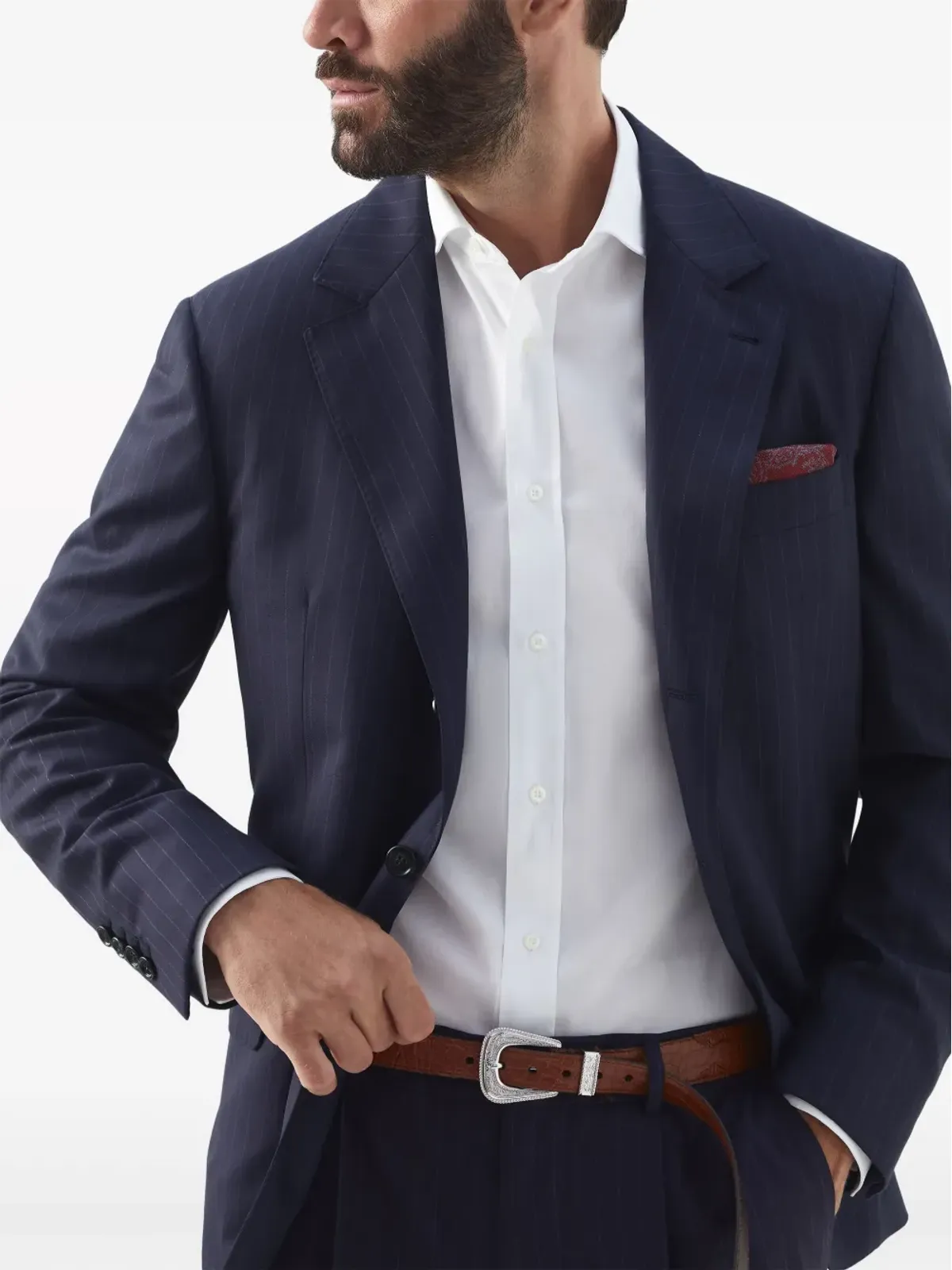 Brunello Cucinelli ピンストライプ ヴァージンウール ブレザー - 画像5