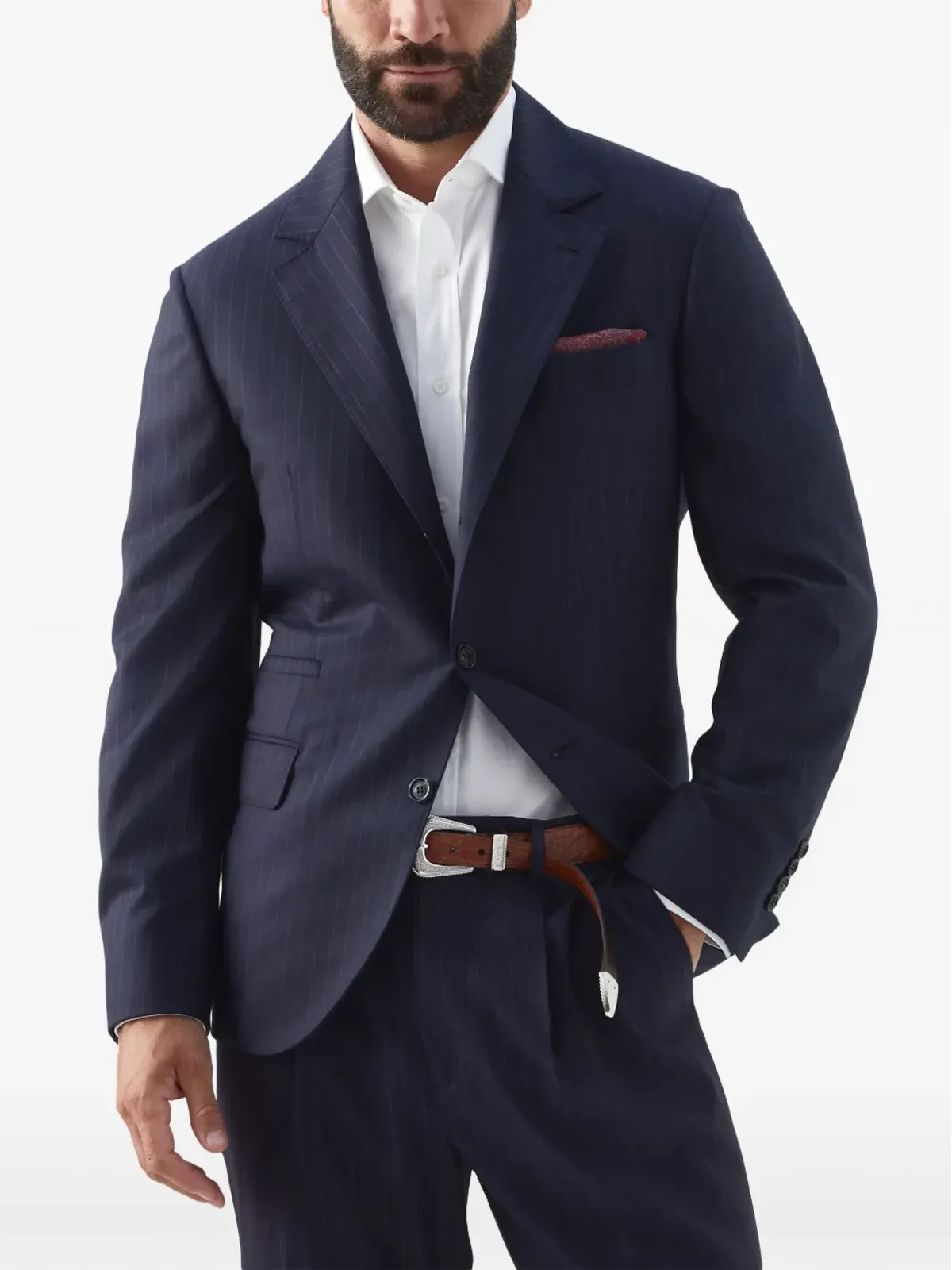 Brunello Cucinelli ピンストライプ ヴァージンウール ブレザー - 画像3