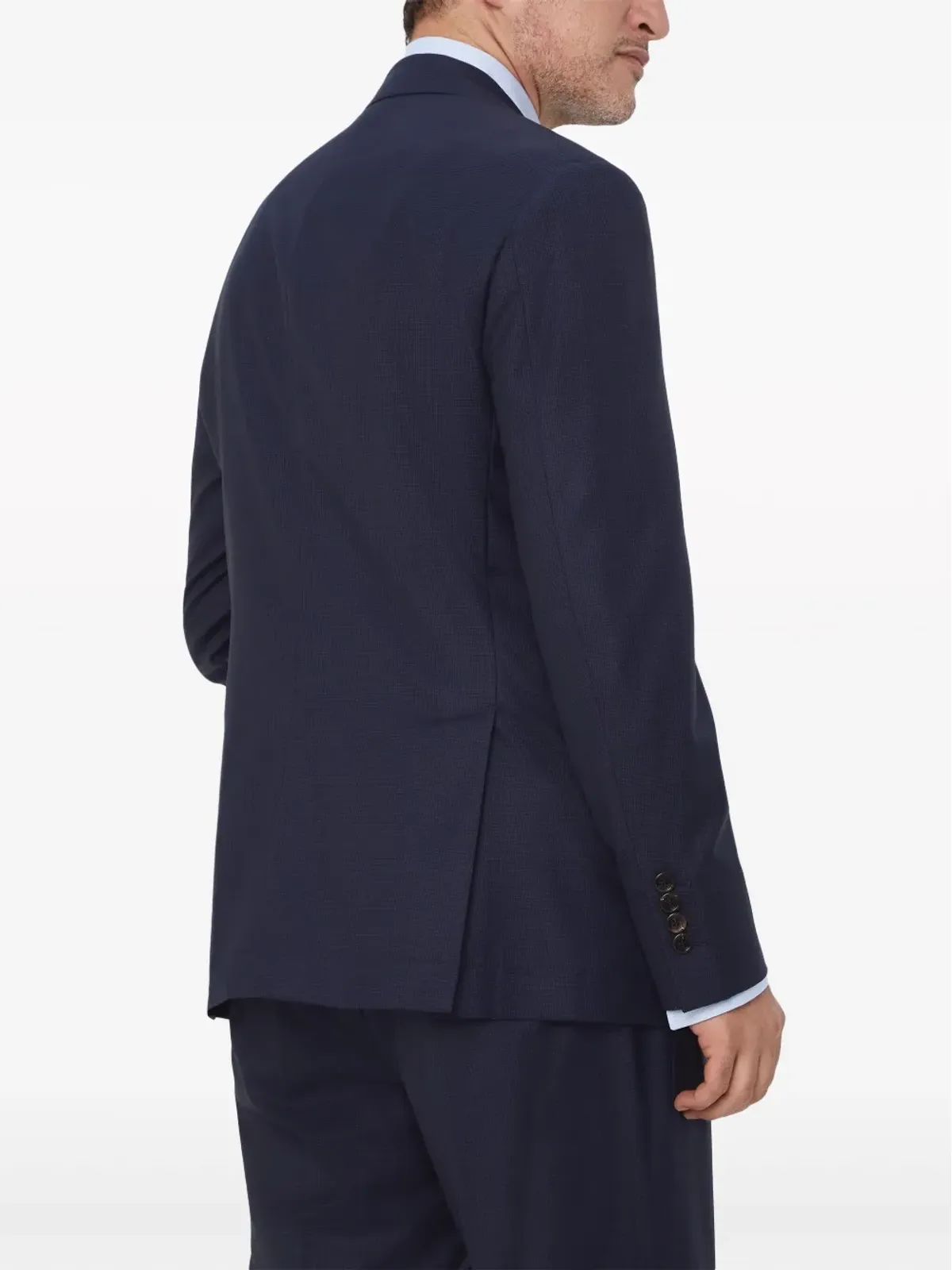 Brunello Cucinelli ヴァージンウール シングルブレスト ブレザー - ブルー - 画像3