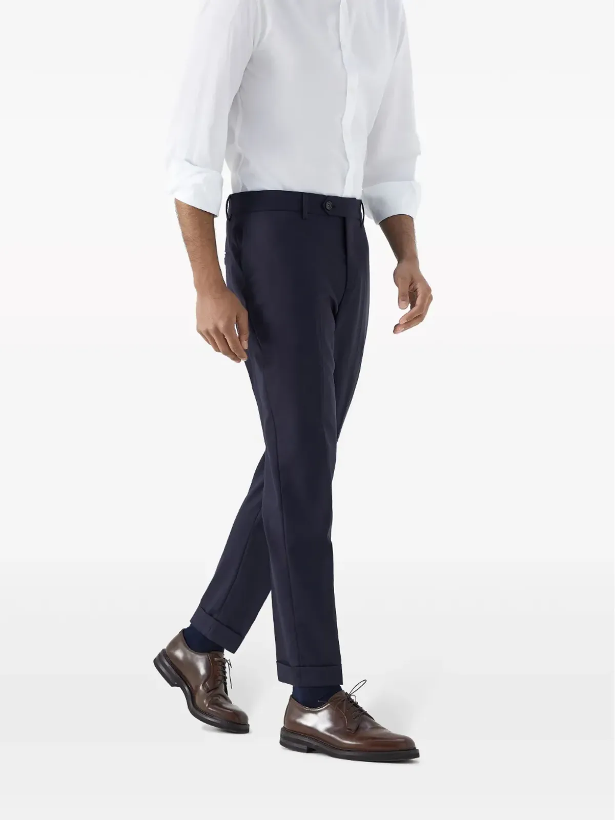 Brunello Cucinelli ストレートレッグ カシミアパンツ - ブルー - 画像2