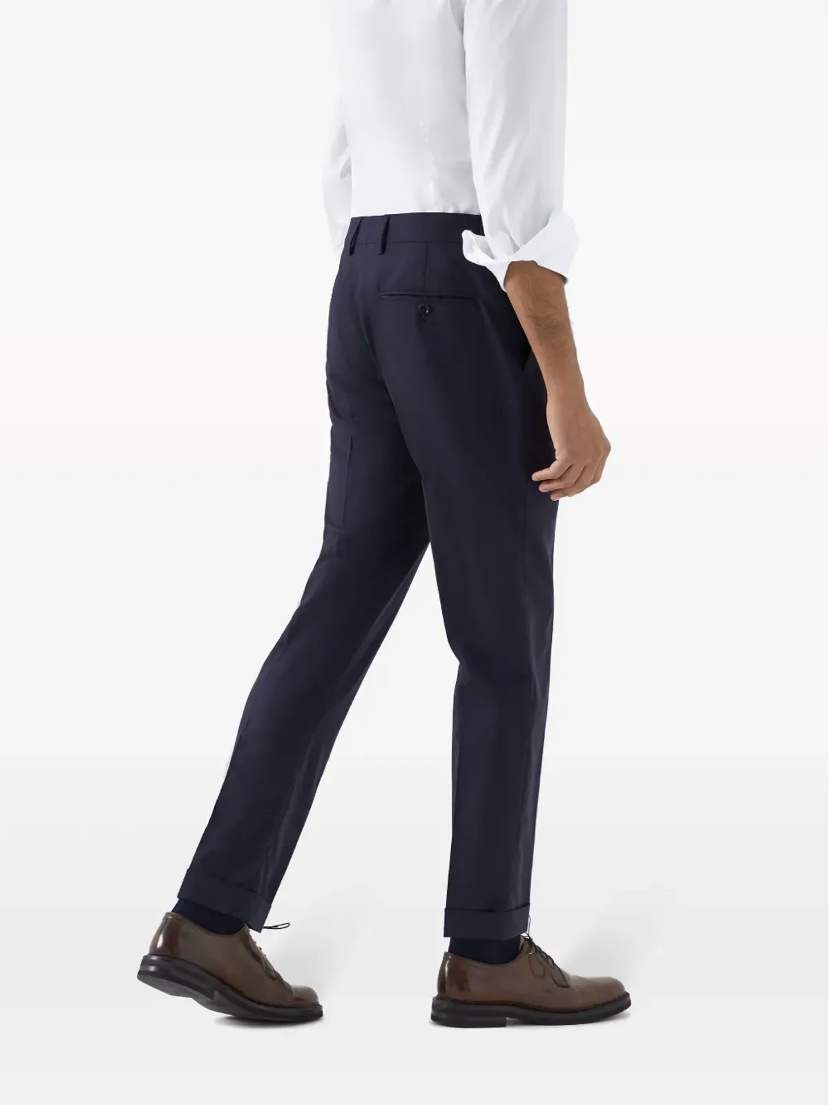 Brunello Cucinelli ストレートレッグ カシミアパンツ - ブルー - 画像3