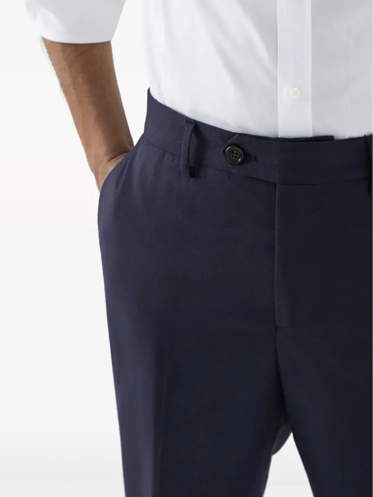 Brunello Cucinelli ストレートレッグ カシミアパンツ - ブルー - 画像4