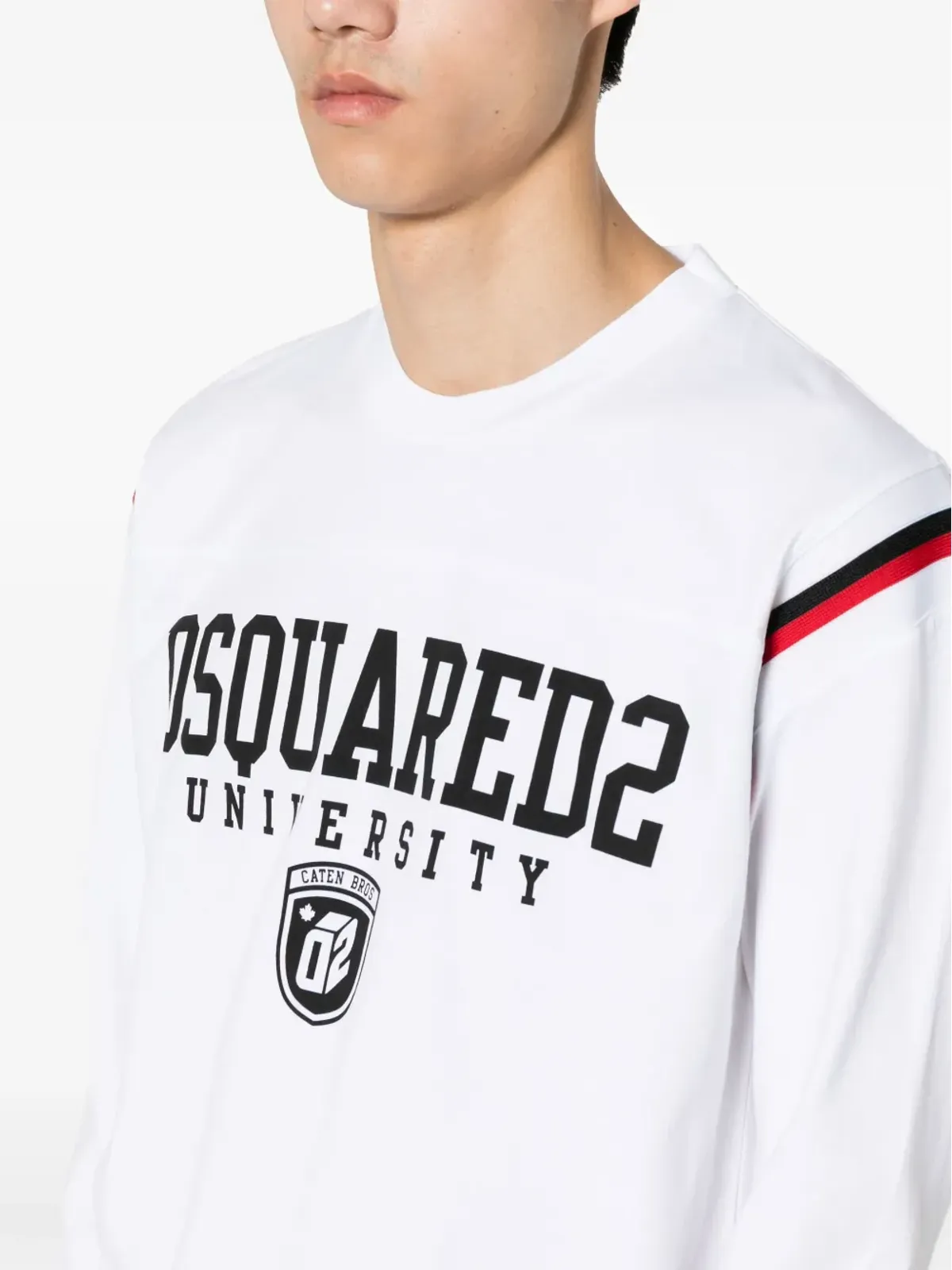 DSQUARED2 ストライプディテール ロングスリーブ Tシャツ - 画像5
