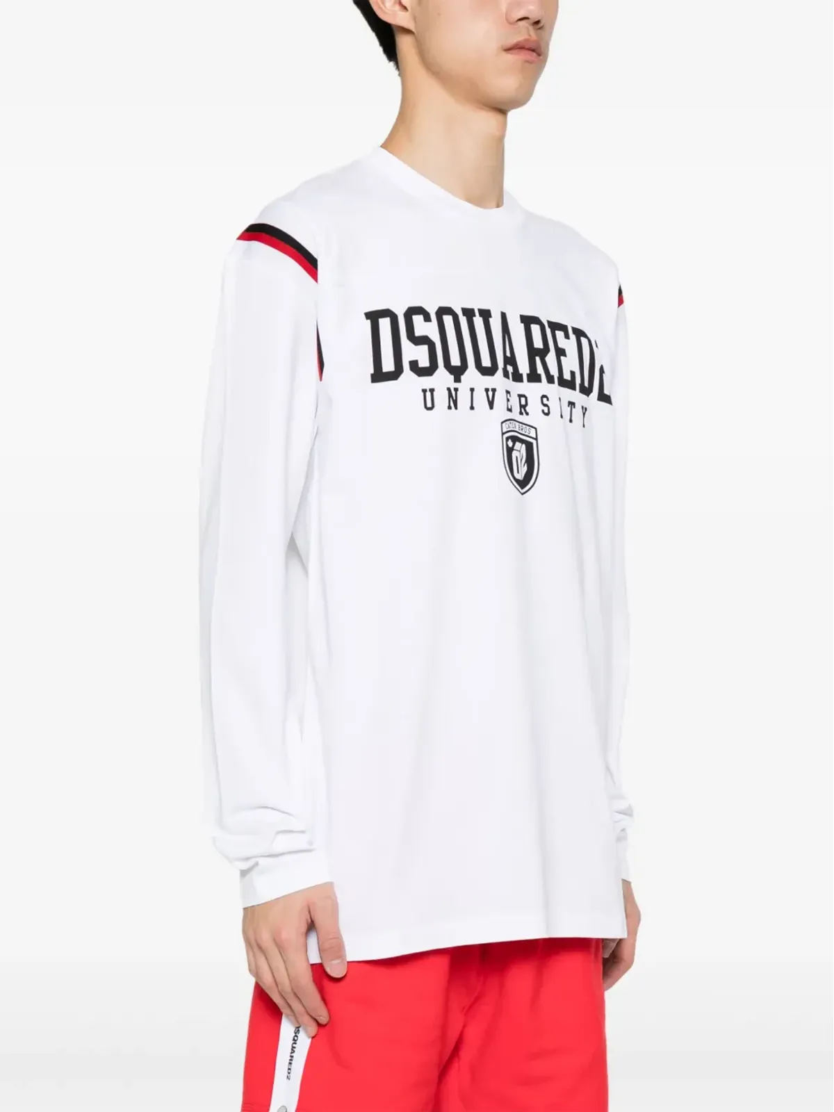 DSQUARED2 ストライプディテール ロングスリーブ Tシャツ - 画像3