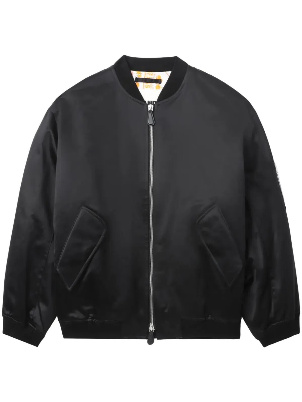 Jil Sander ジップ付き袖ボンバージャケット - ブラック - 画像1