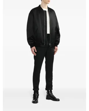 Jil Sander ジップ付き袖ボンバージャケット - ブラック - サムネイル2