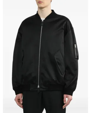 Jil Sander ジップ付き袖ボンバージャケット - ブラック - サムネイル3