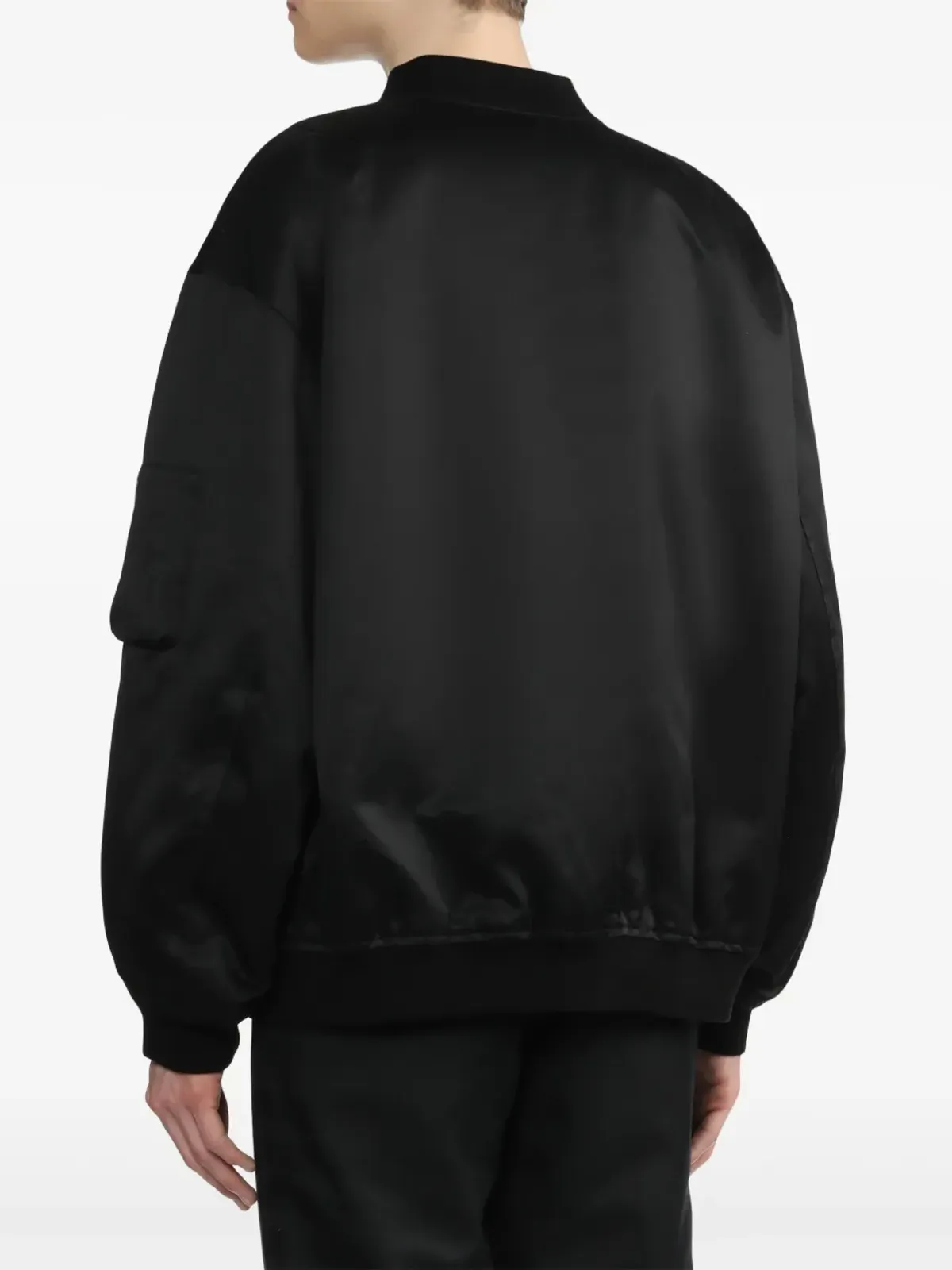 Jil Sander ジップ付き袖ボンバージャケット - ブラック - 画像4