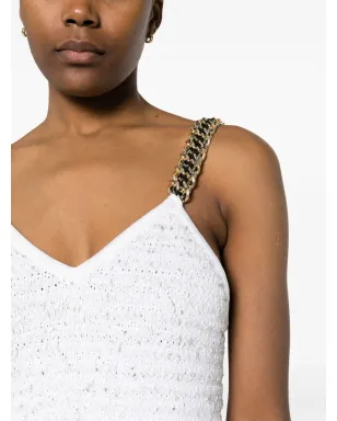 Balmain フリンジ付きルレックスツィード ミニドレス - ホワイト - サムネイル5