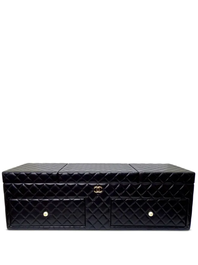 CHANEL Pre-Owned CHANEL ビンテージ 2010 ダイヤモンドキルト ジュエリーボックス - ブラックの商品画像