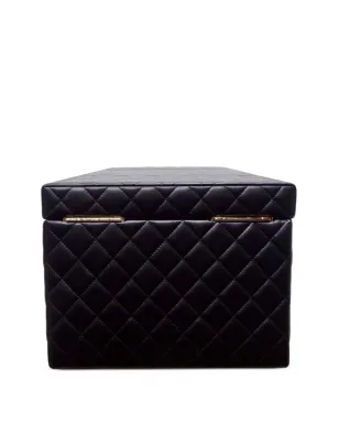 CHANEL ビンテージ 2010 ダイヤモンドキルト ジュエリーボックス - ブラック - サムネイル4