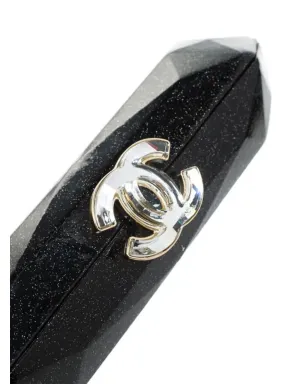 CHANEL ビンテージ 2008 Swarovski CC クラッチバッグ - ブラック - サムネイル4