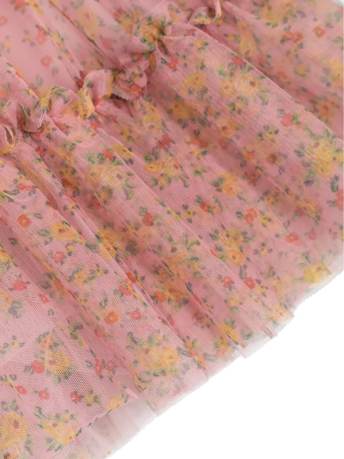 Philosophy Di Lorenzo Serafini Kids 花柄プリントのチュールスカート - 画像3