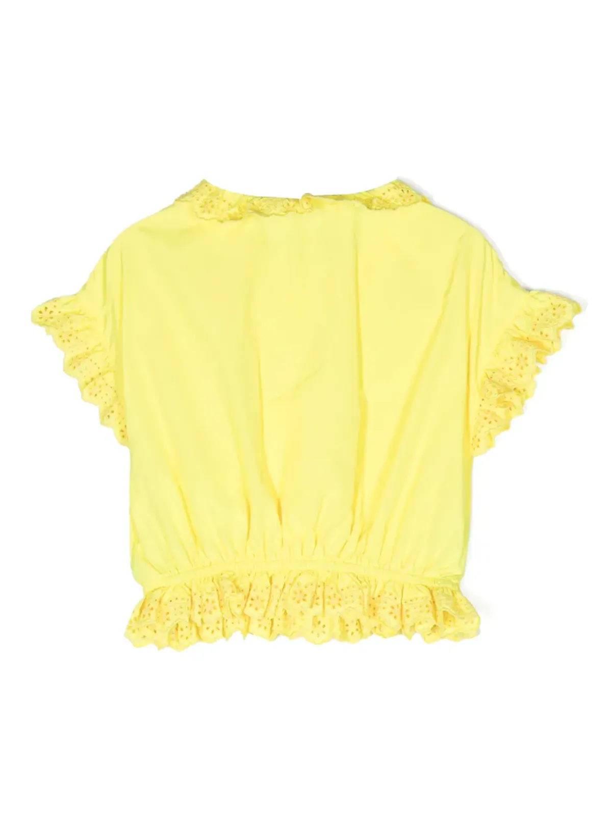 Philosophy Di Lorenzo Serafini Kids エンブロイダード ロゴ入りフリルシャツ - イエロー - 画像2