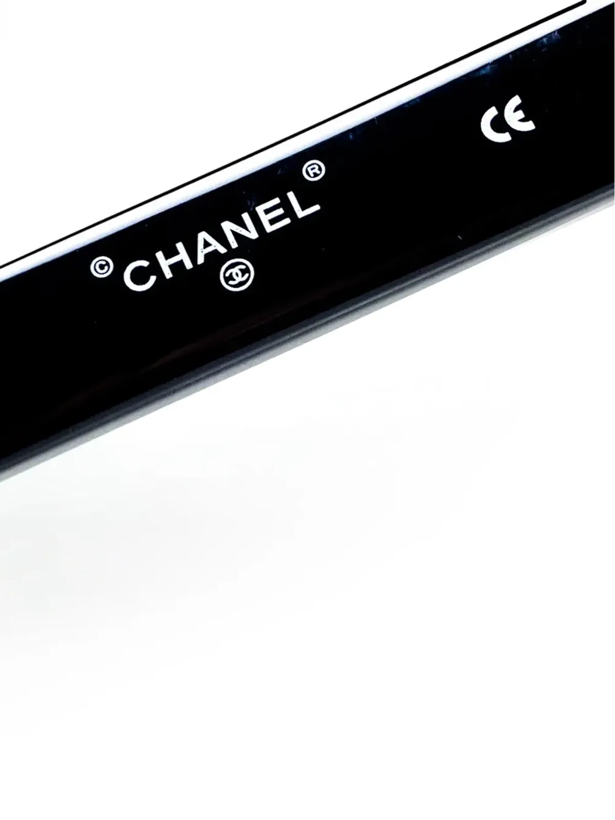 CHANEL ビンテージ 1993 ロゴプリント ラウンドフレーム サングラス - ブラック - 画像5
