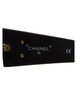 CHANEL ビンテージ 1993 コームディテール サングラス - ブラック - サムネイル4