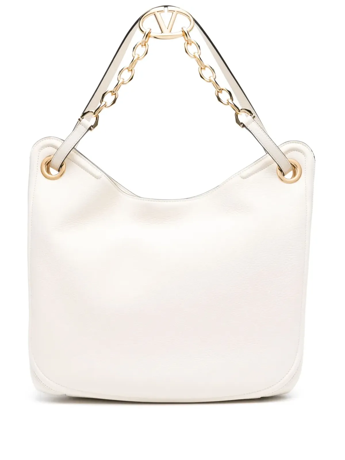 Valentino Garavani VLogo Moon レザー トートバッグ - ホワイト - 画像1