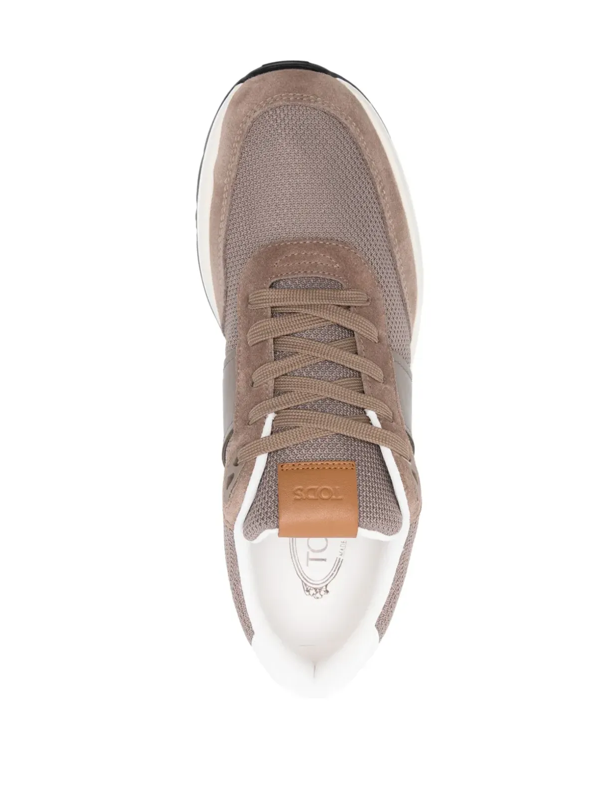 Tod's ロゴデボス加工 スエード スニーカー ブラウン - 画像4