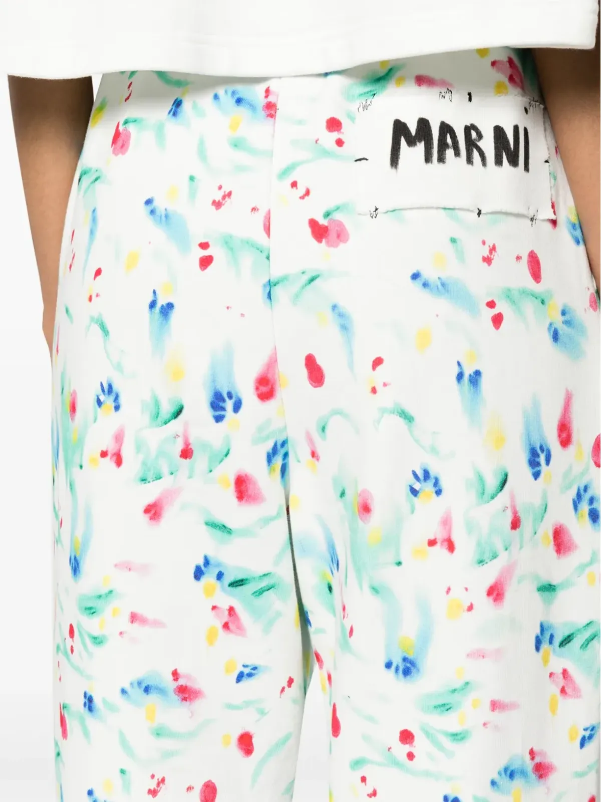 Marni 花柄プリントのコットン・トラックパンツ - ホワイト - 画像5