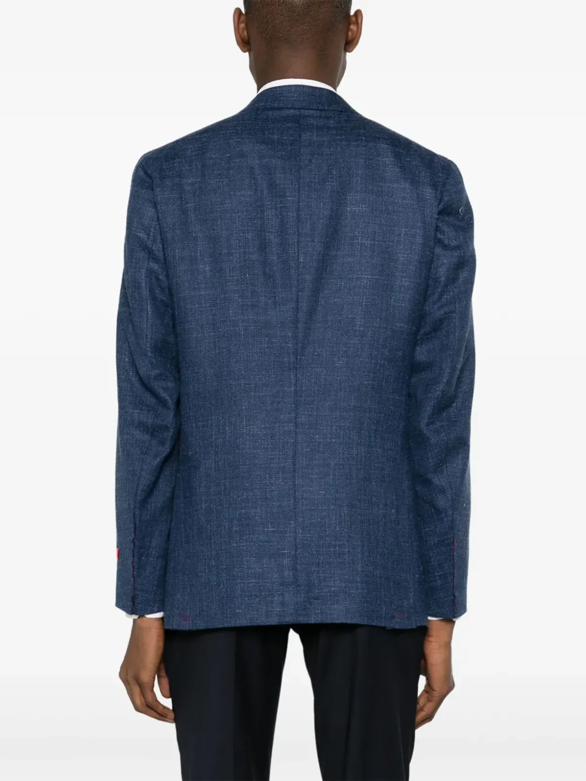 Isaia ブローチディテール・メランジ・ブレザー - 画像4