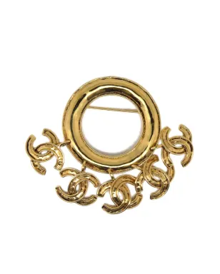 CHANEL ビンテージ 1994年 CCチャーム 金メッキ ブローチ - サムネイル1
