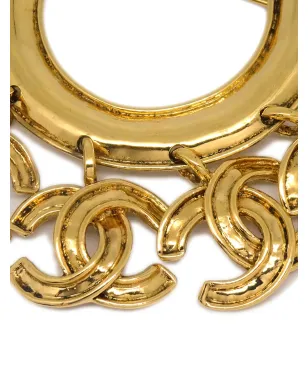CHANEL ビンテージ 1994年 CCチャーム 金メッキ ブローチ - サムネイル2