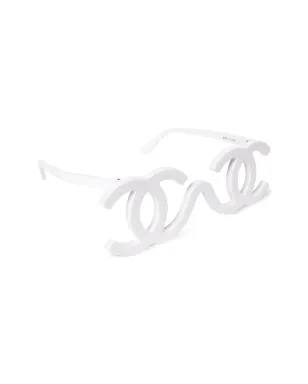 CHANEL ビンテージ 1994 CC Runway サングラス - ホワイト - サムネイル3