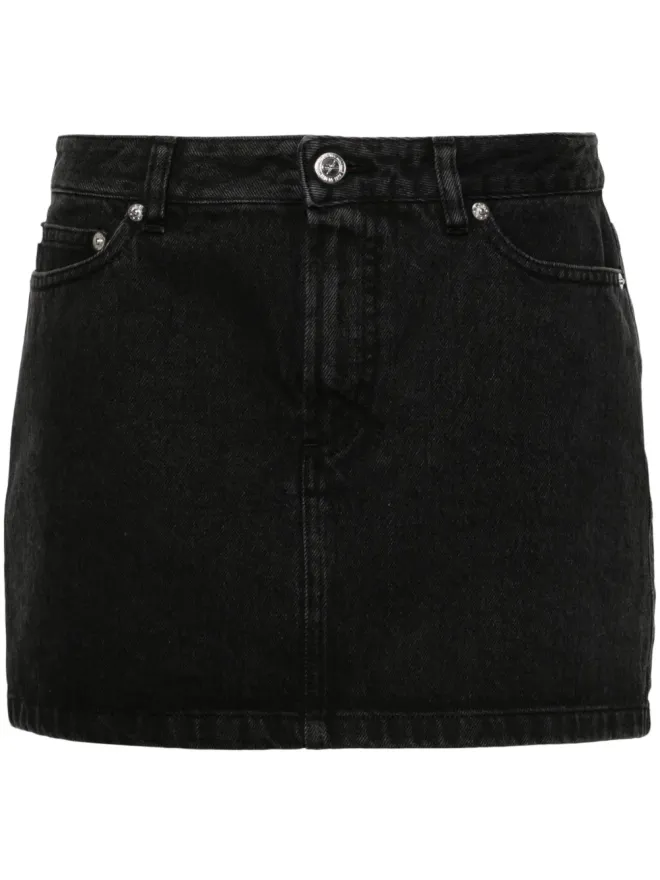 A.P.C. A.P.C. ミッドライズ デニム ミニスカート ブラックの商品画像