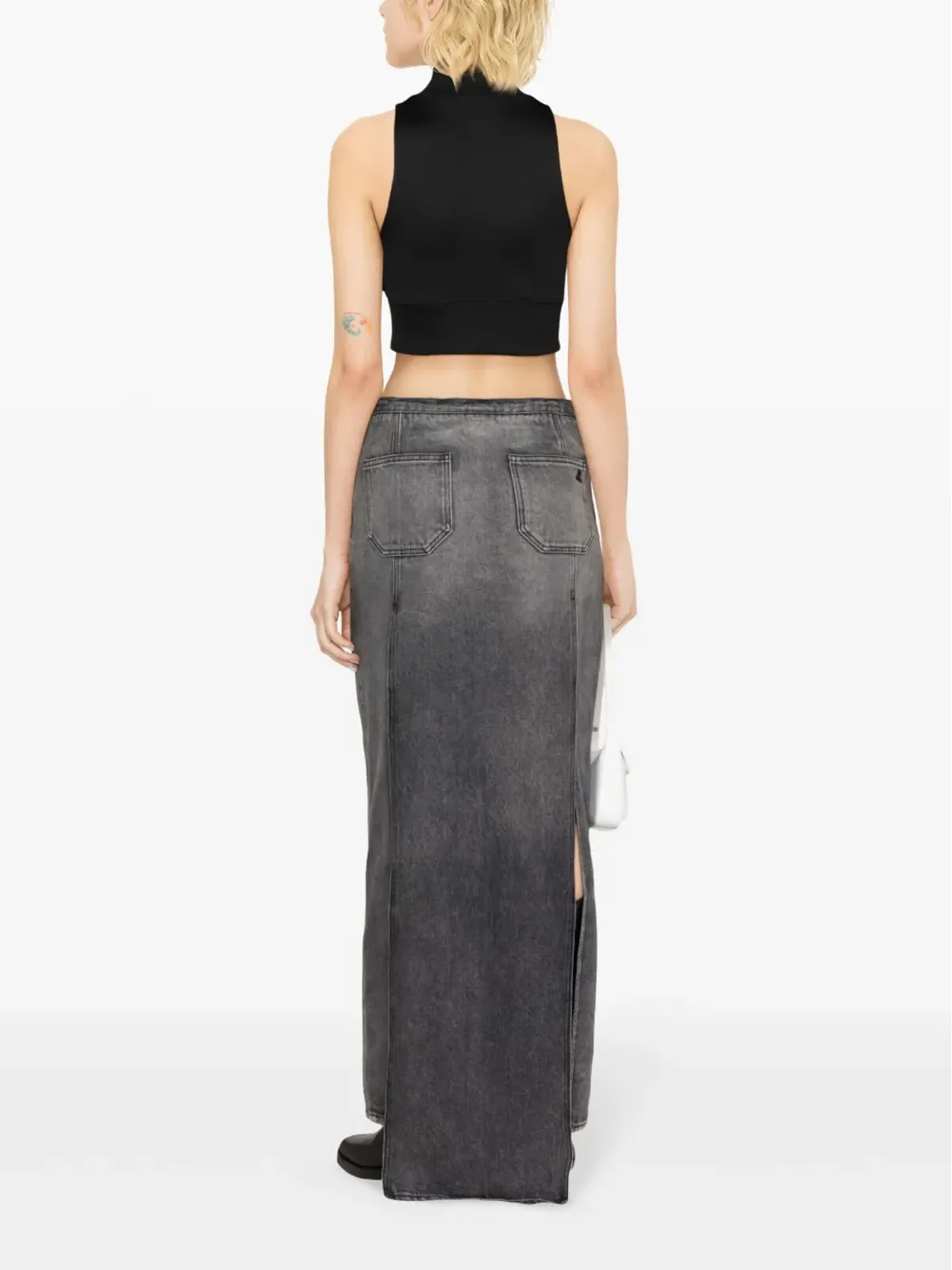 Courrèges ジップアップ クロップド ベスト - 画像4