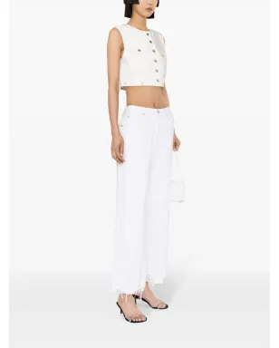 Courrèges クロップドデニムベスト - ホワイト - サムネイル3