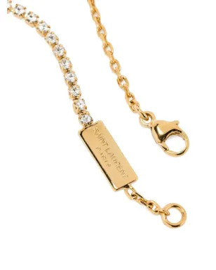 Saint Laurent モノグランヌ クリスタル ブレスレット - ゴールド - サムネイル3