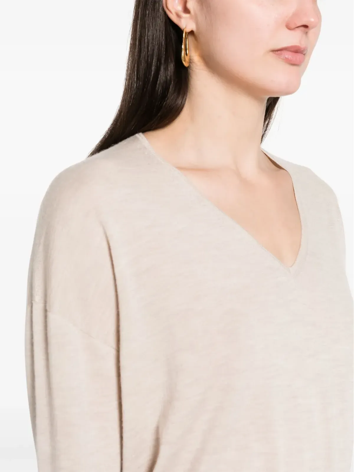 Max Mara Vネック カシミア セーター - 画像5