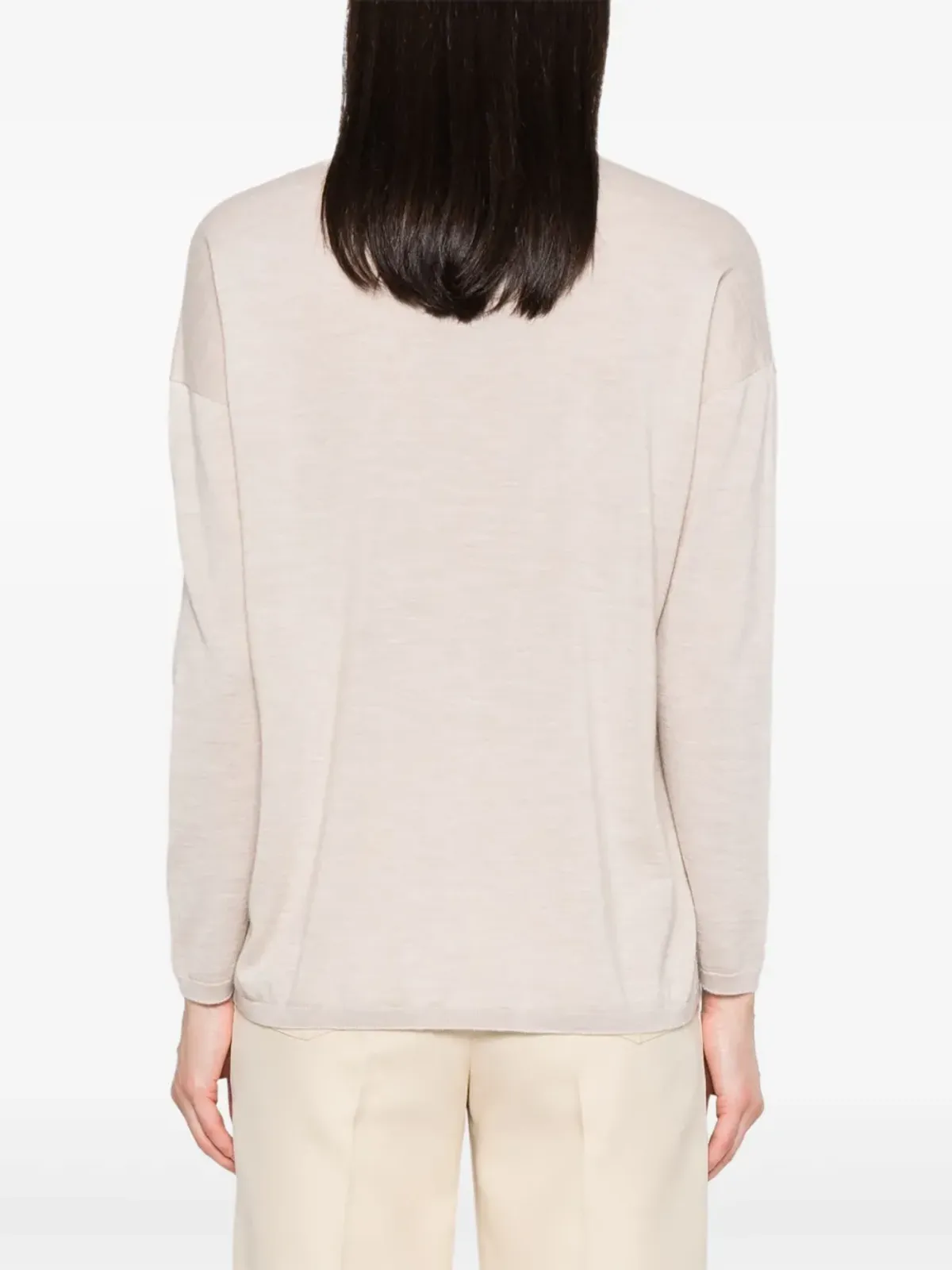 Max Mara Vネック カシミア セーター - 画像4