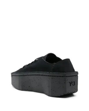 Y-3 Kyasu ロー・プラットフォーム スニーカー ブラック - サムネイル3