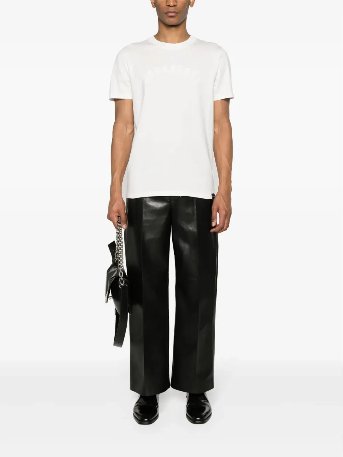 Courrèges ロゴプリント コットン Tシャツ - ホワイト - 画像2