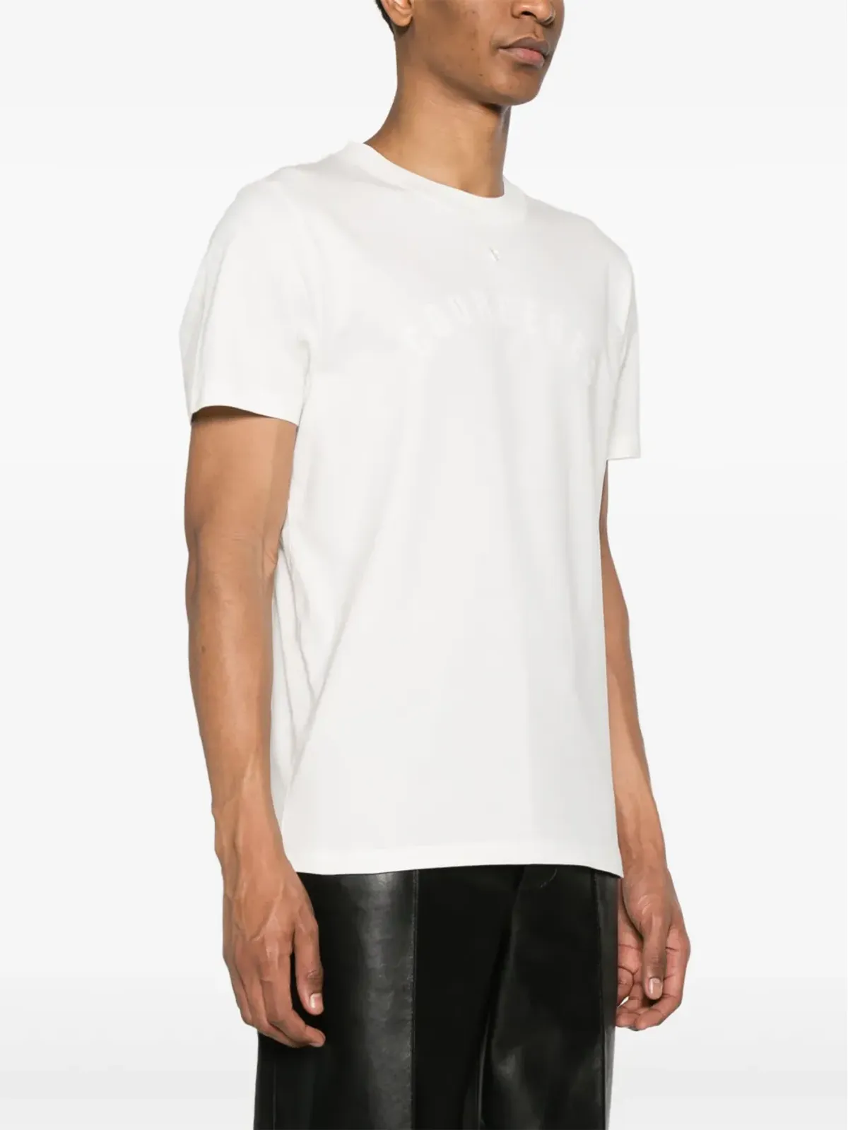 Courrèges ロゴプリント コットン Tシャツ - ホワイト - 画像3