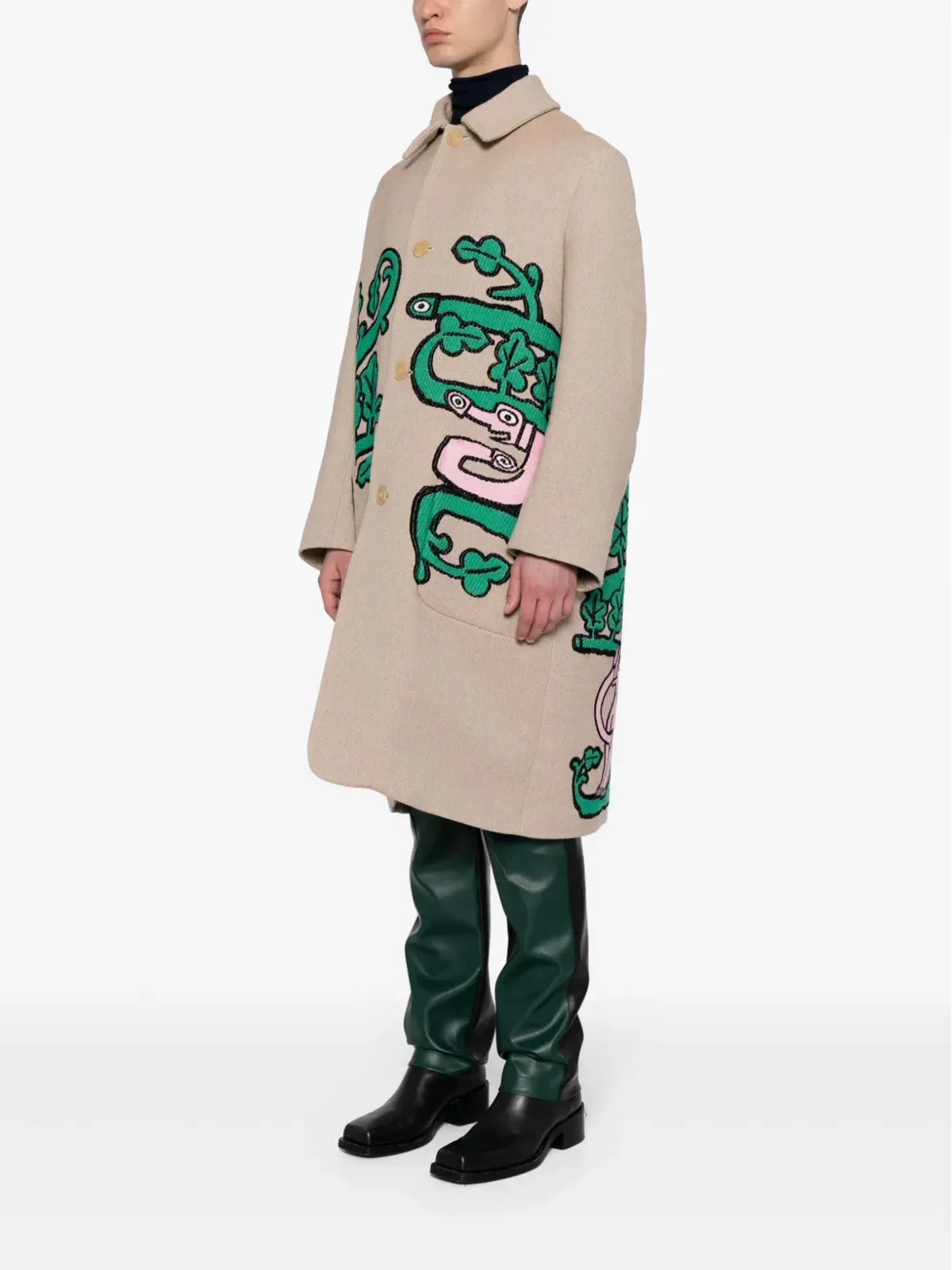 Walter Van Beirendonck Khiva ジャカードコート - 画像3