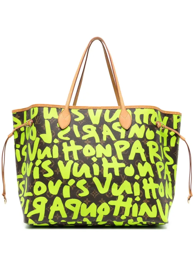 Louis Vuitton Pre-Owned Louis Vuitton ビンテージ 2019年 x Stephen Sprouse グラフィティプリント トートバッグ - グリーンの商品画像