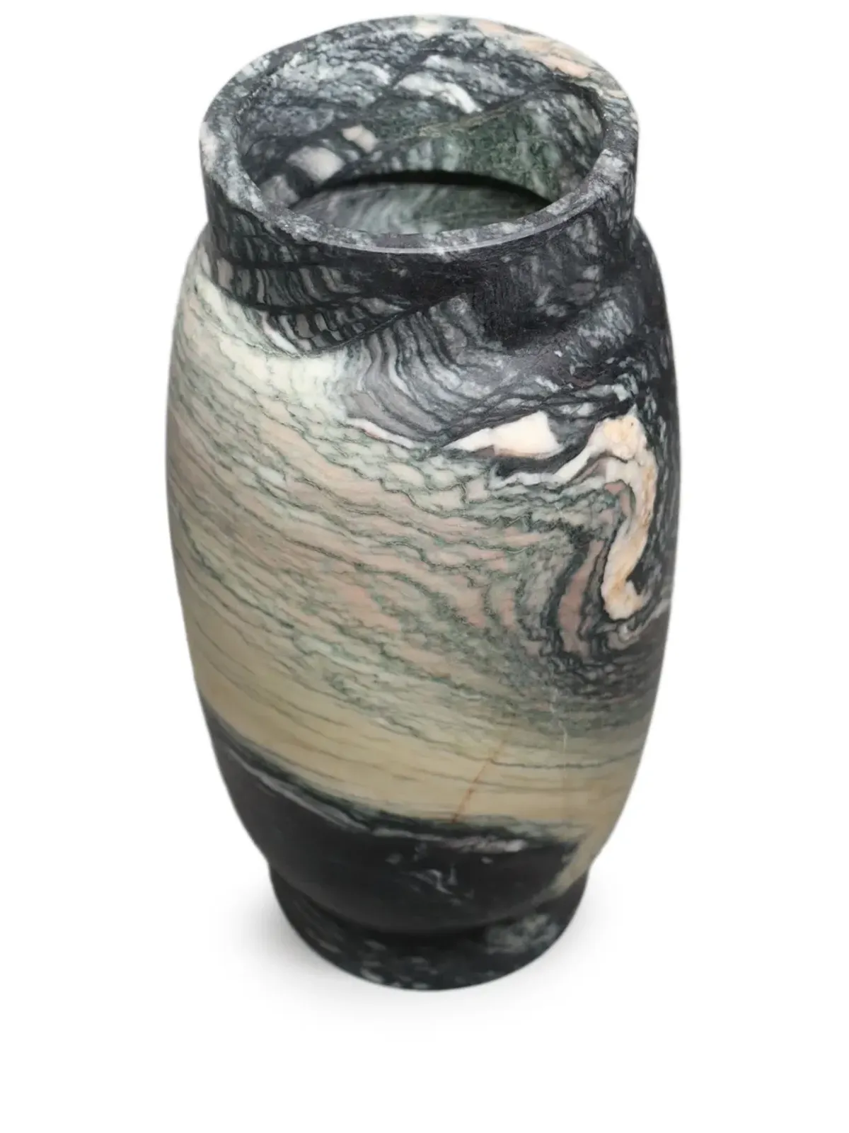 Editions Milano Stone marble vase - Green - 画像1