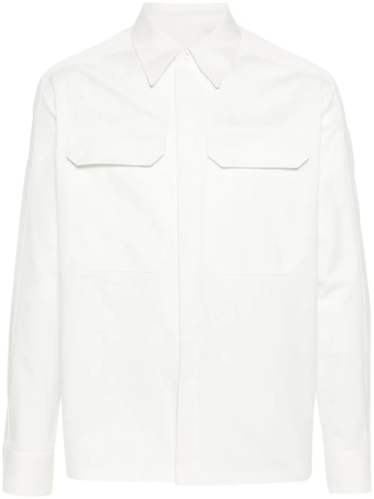 Jil Sander ボタンアップ コットンオーバーシャツ - ホワイト - 画像1