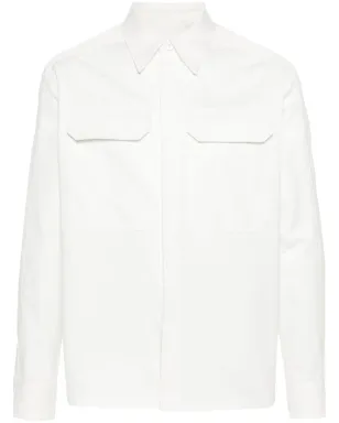 Jil Sander ボタンアップ コットンオーバーシャツ - ホワイト - サムネイル1