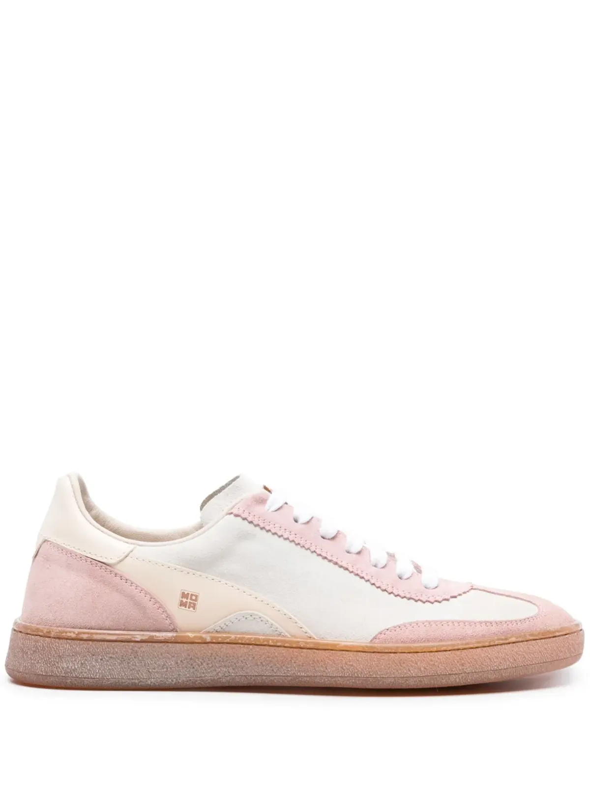 Moma panelled suede sneakers - White - 画像1