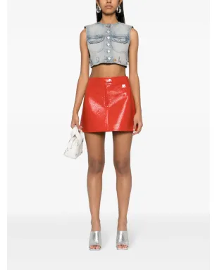 Courrèges マルチフレックス クロップドデニムベスト ブルー - サムネイル2