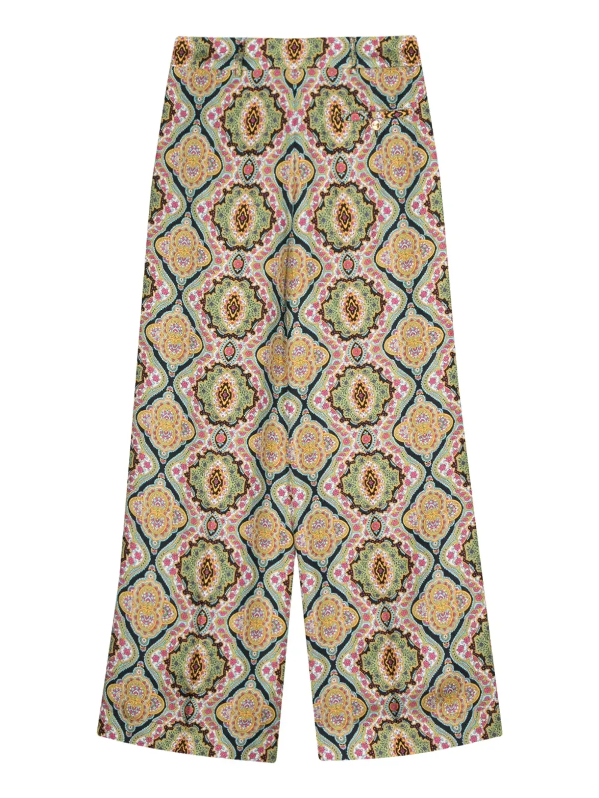 ETRO 花柄 ワイドレッグパンツ イエロー - 画像2